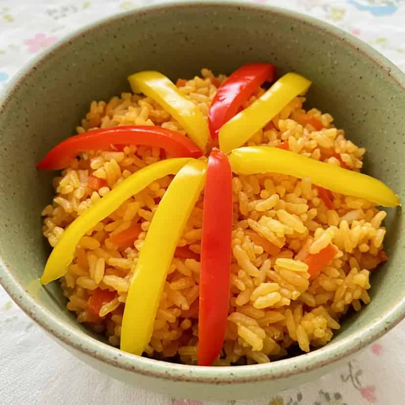Arroz de Cenoura e Pimentão Expresso