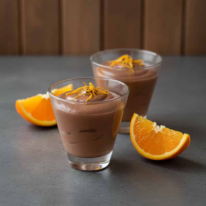 Mousse de Chocolate com Laranja