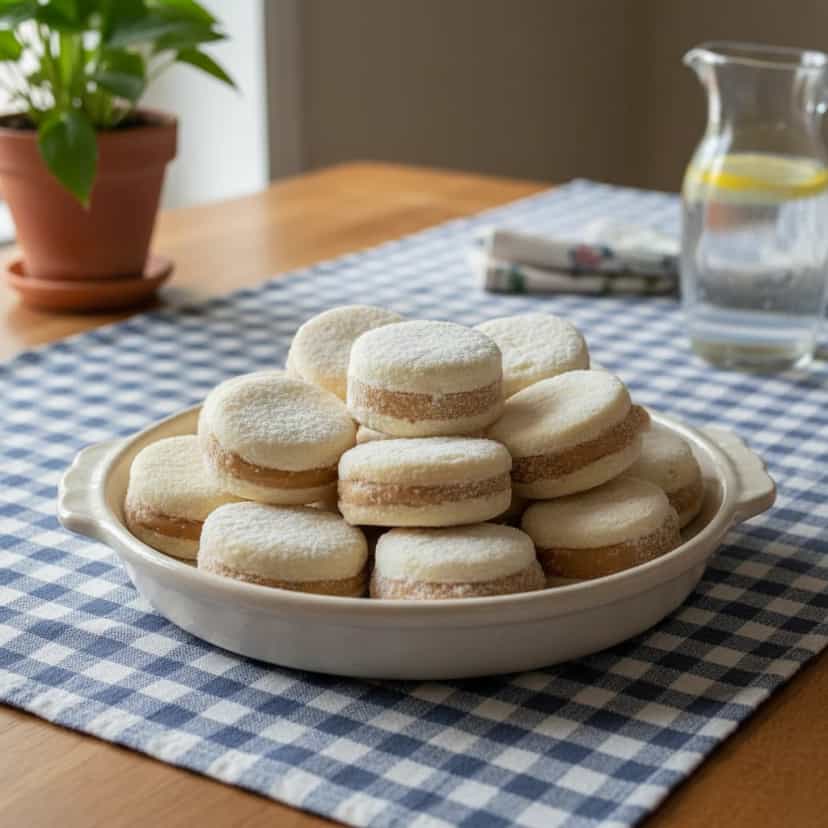 Foto deliciosa de Alfajores de Doce de Leite pronta para servir - Outras Receitas