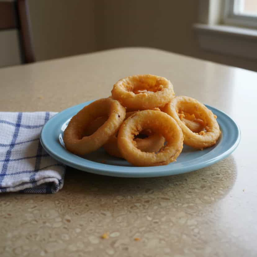 Foto deliciosa de Anéis de Cebola Crocantes pronta para servir - Salgadinhos