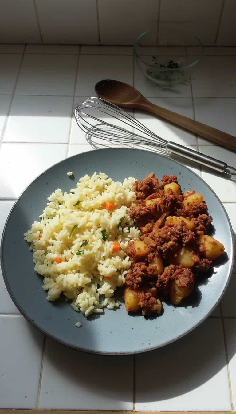 Foto deliciosa de Arroz com Brócolis e Cenoura pronta para servir - Almoço & Jantar