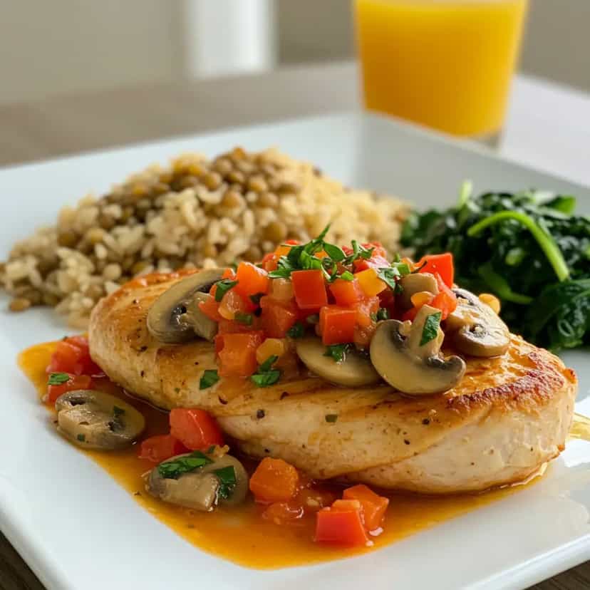 Foto deliciosa de Arroz com Lentilha pronta para servir - Almoço & Jantar