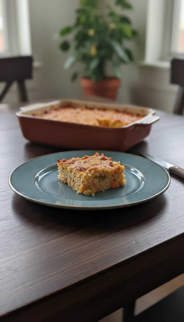 Foto deliciosa de Arroz de Forno à Parmegiana pronta para servir - Pratos Brasileiros Icônicos