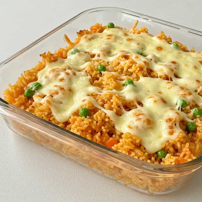 Foto deliciosa de Arroz de Forno Colorido pronta para servir - Almoço & Jantar