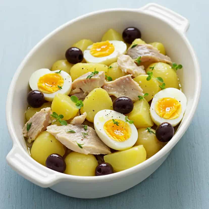 Foto deliciosa de Bacalhoada Caseira pronta para servir - Peixes & Frutos do Mar