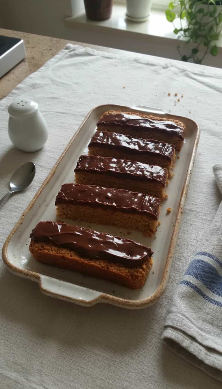 Foto deliciosa de Barrinhas de Mel e Aveia com Chocolate pronta para servir - Snacks Assados