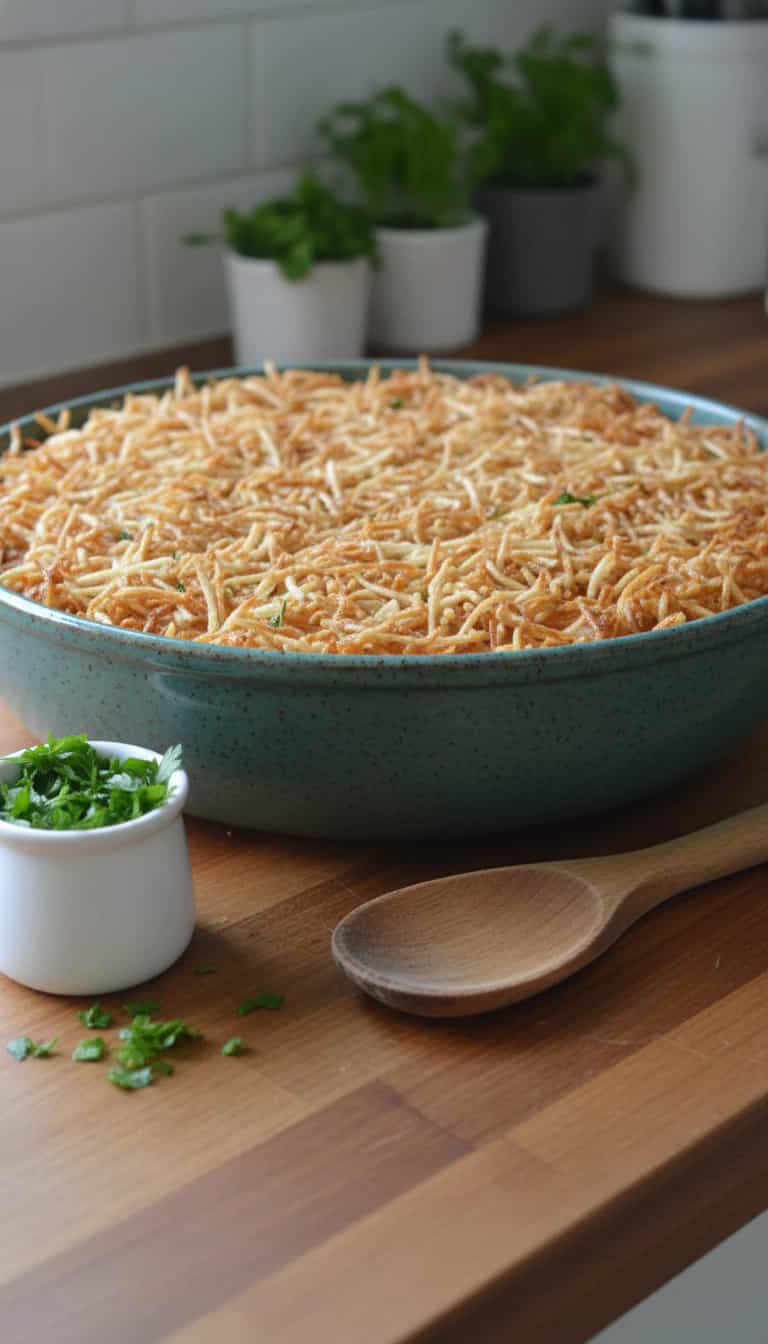 Foto deliciosa de Batata Gratinada ao Molho Branco pronta para servir - Pratos Brasileiros Icônicos