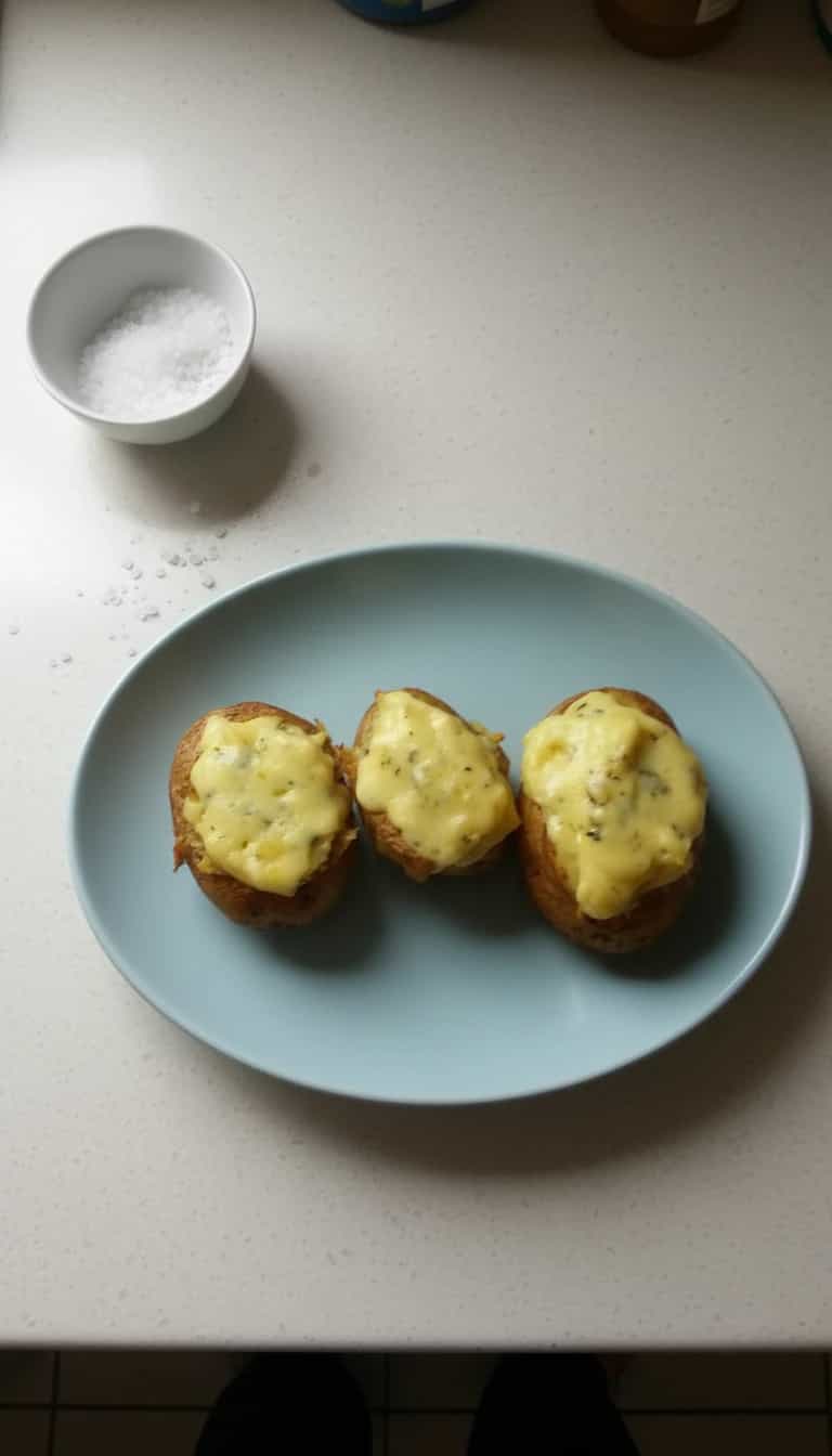 Foto deliciosa de Batatas Recheadas ao Queijo pronta para servir - Almoço & Jantar