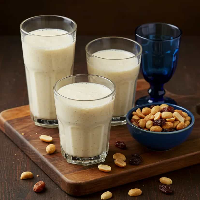 Foto deliciosa de Batida Cremosa de Amendoim pronta para servir - Coquetéis