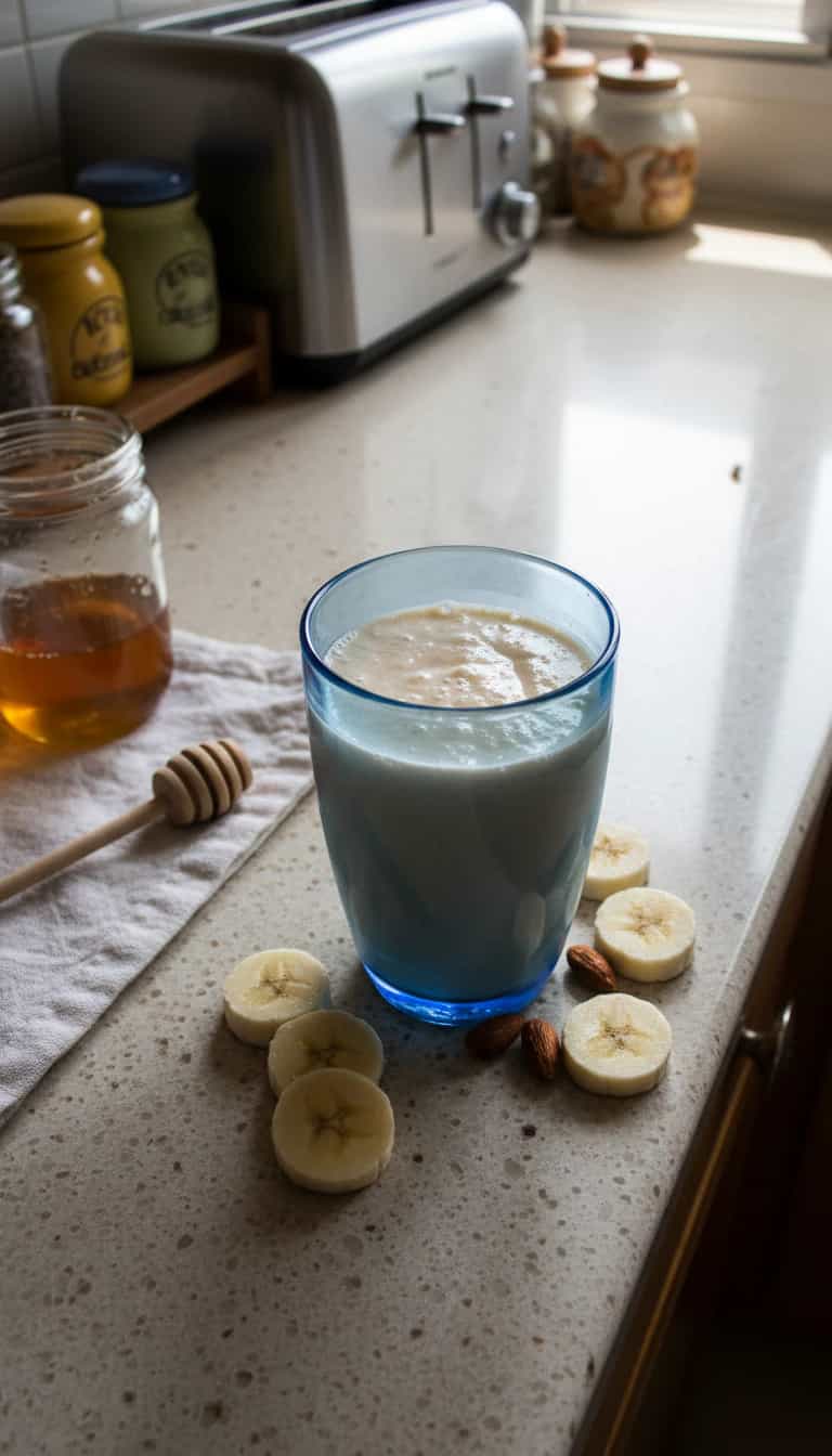 Foto deliciosa de Batida Cremosa de Banana pronta para servir - Milkshakes