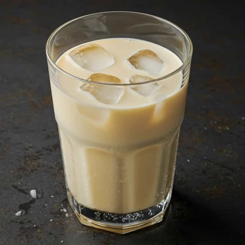 Foto deliciosa de Batida de Abacaxi com Maracujá pronta para servir - Bebidas Brasileiras