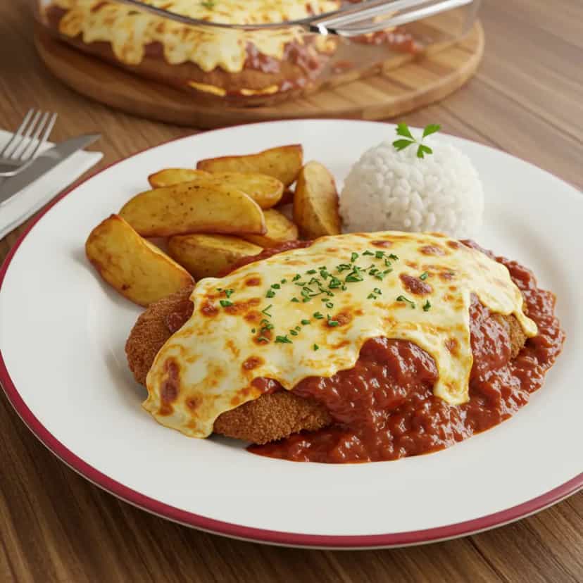 Foto deliciosa de Bife à Parmegiana pronta para servir - Carnes & Frango