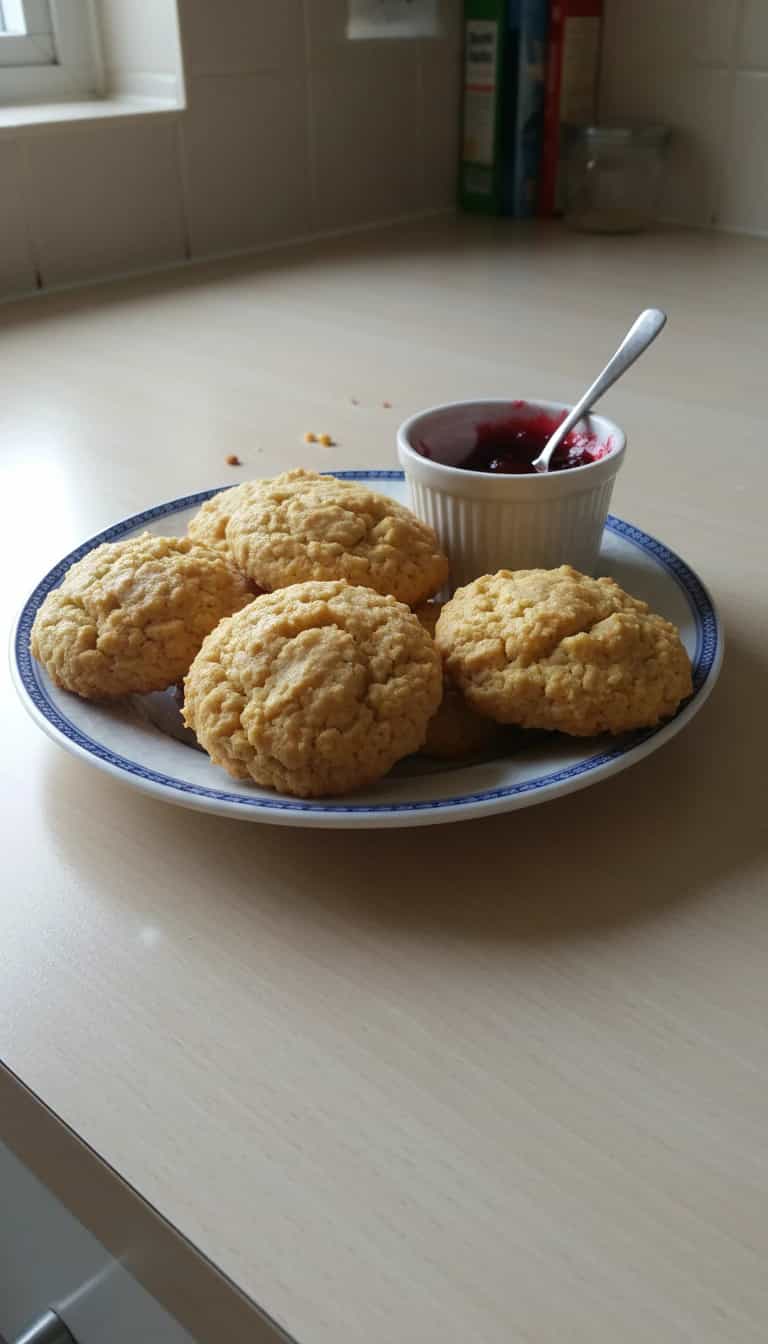 Foto deliciosa de Biscoitos de Amendoim e Musli pronta para servir - Bolachas & Cookies