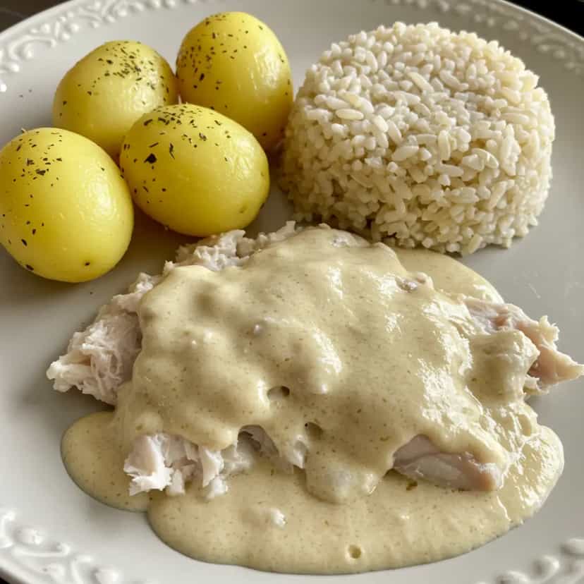 Foto deliciosa de Bobó de Camarão e Pescada pronta para servir - Peixes & Frutos do Mar