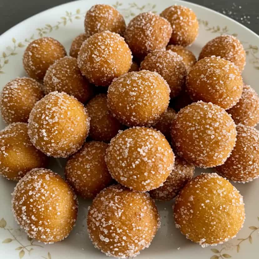 Foto deliciosa de Bolinho de chuva com maçã pronta para servir - Outras Receitas