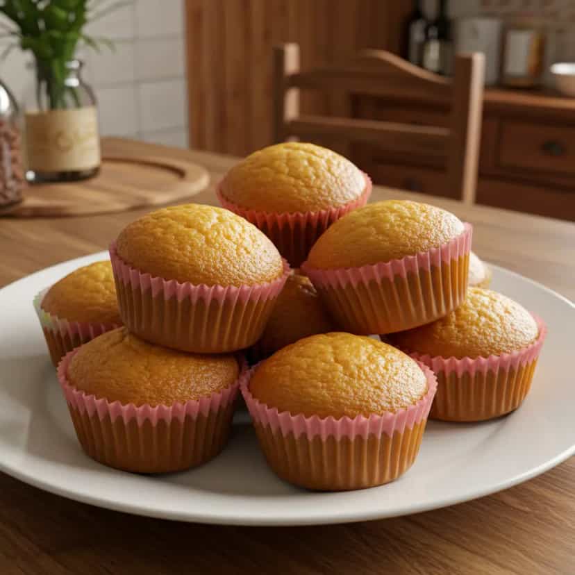 Foto deliciosa de Bolinho de Proteína de Baunilha pronta para servir - Pós-Treino
