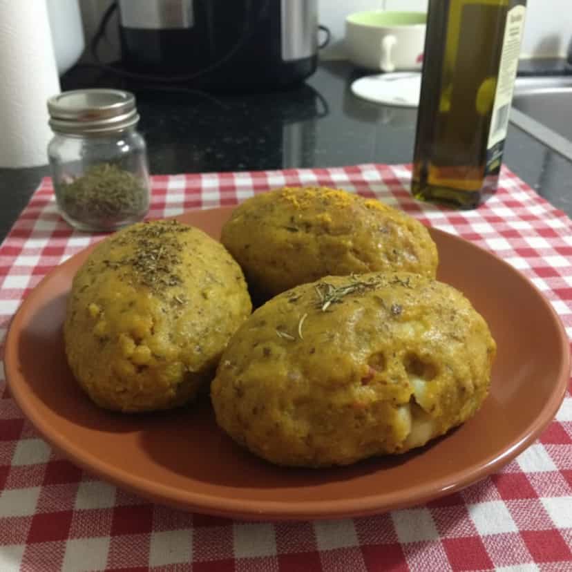 Foto deliciosa de Bolinhos de Batata e Quinoa Fit pronta para servir - Snacks Naturais