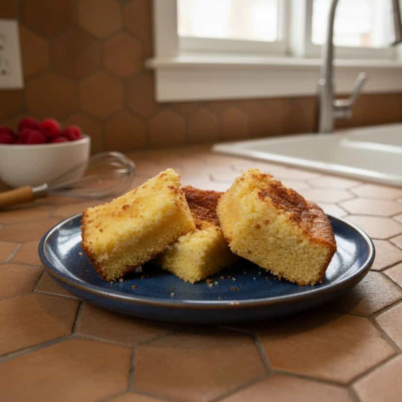 Foto deliciosa de Bolo cremoso de fubá pronta para servir - Outras Receitas