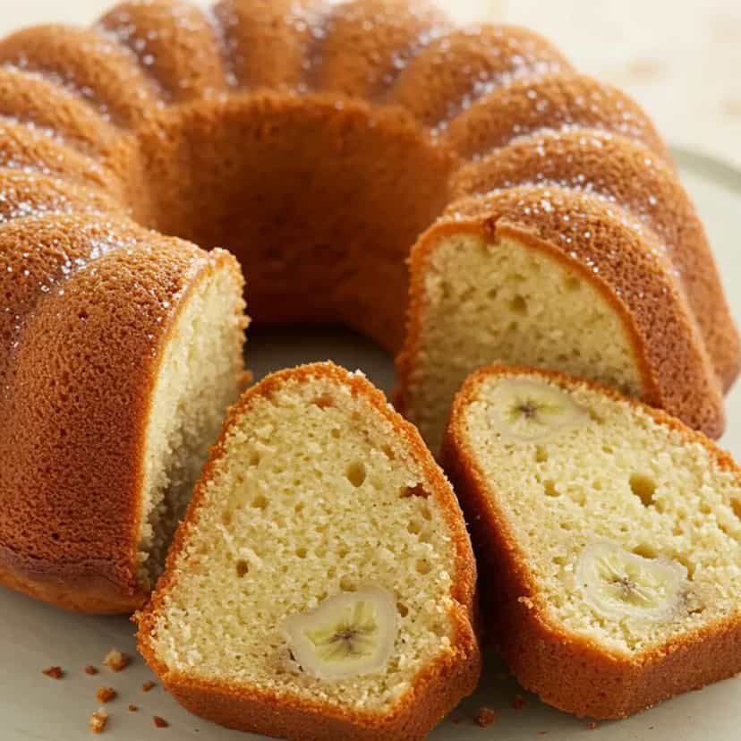 Foto deliciosa de Bolo de Banana Simples pronta para servir - Bolos & Cupcakes