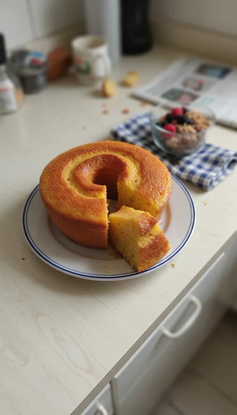 Foto deliciosa de Bolo de Fubá com Erva-Doce pronta para servir - Bolos & Cupcakes