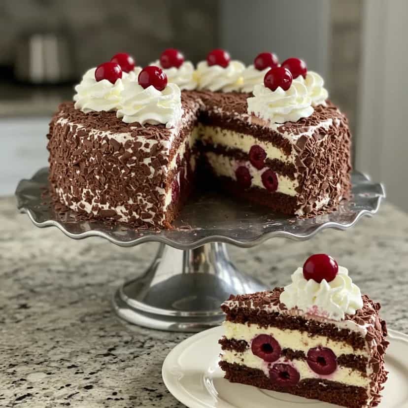 Foto deliciosa de Bolo Floresta Negra pronta para servir - Bolos & Cupcakes