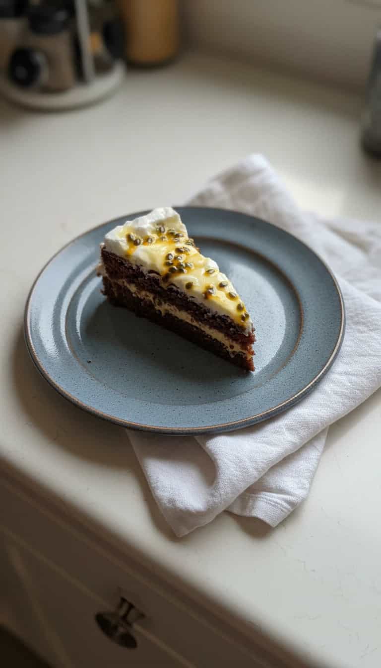 Foto deliciosa de Bolo Mousse de Maracujá e Chocolate pronta para servir - Bolos & Cupcakes
