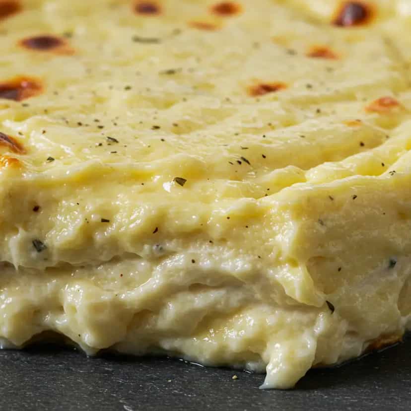 Foto deliciosa de Bolo Salgado de Estrogonofe pronta para servir - Lanches de Padaria