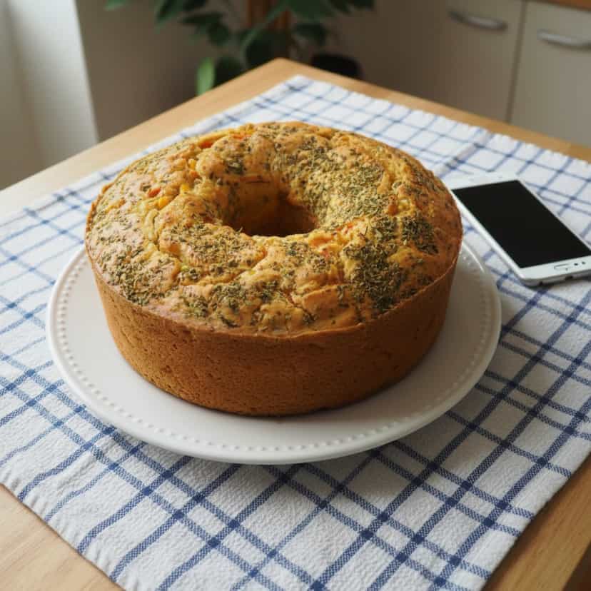Foto deliciosa de Bolo Salgado de Quinoa e Vegetais pronta para servir - Snacks Assados