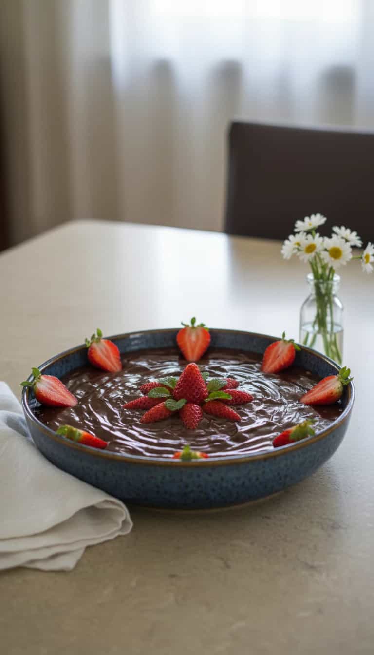 Foto deliciosa de Bombom de Morango em Camada pronta para servir - Sem Assar