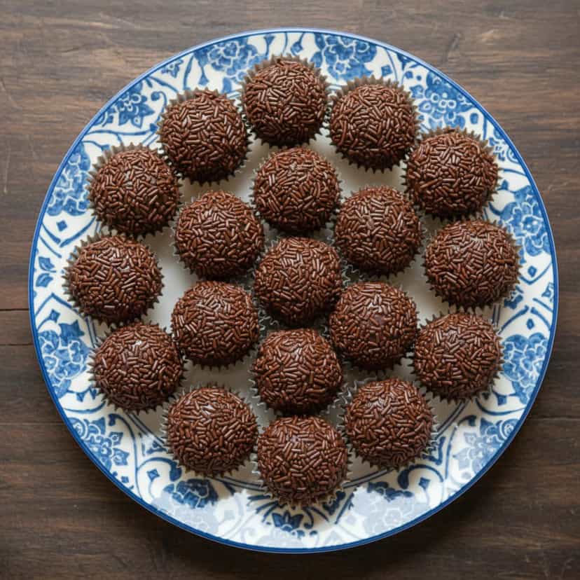 Foto deliciosa de Brigadeiro Diet com Cacau e Chocolate pronta para servir - Sem Açúcar