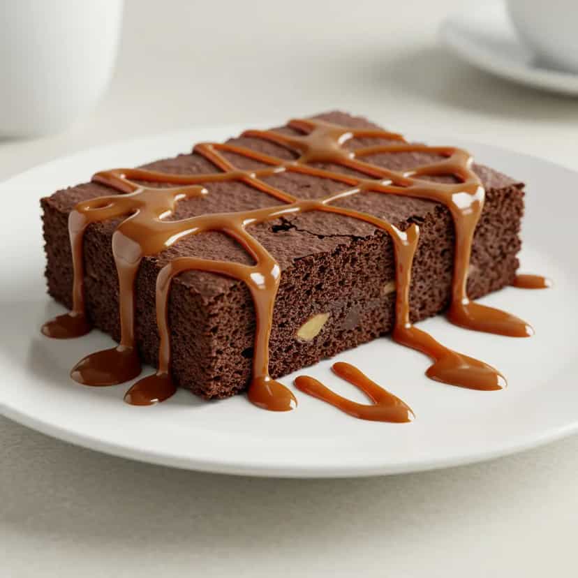 Foto deliciosa de Brownie de Chocolate com Amêndoas pronta para servir - Brownies & Cookies