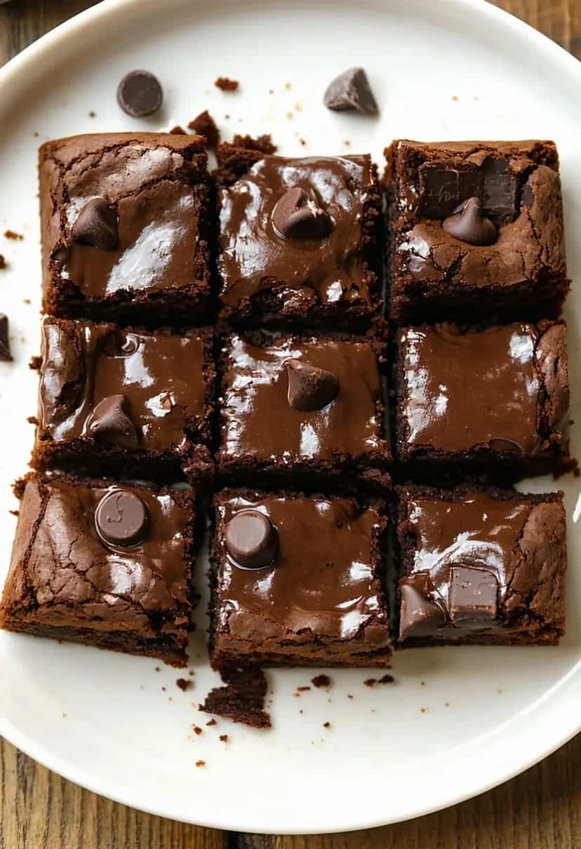Foto deliciosa de Brownie Fit de Chocolate pronta para servir - Receitas Fit