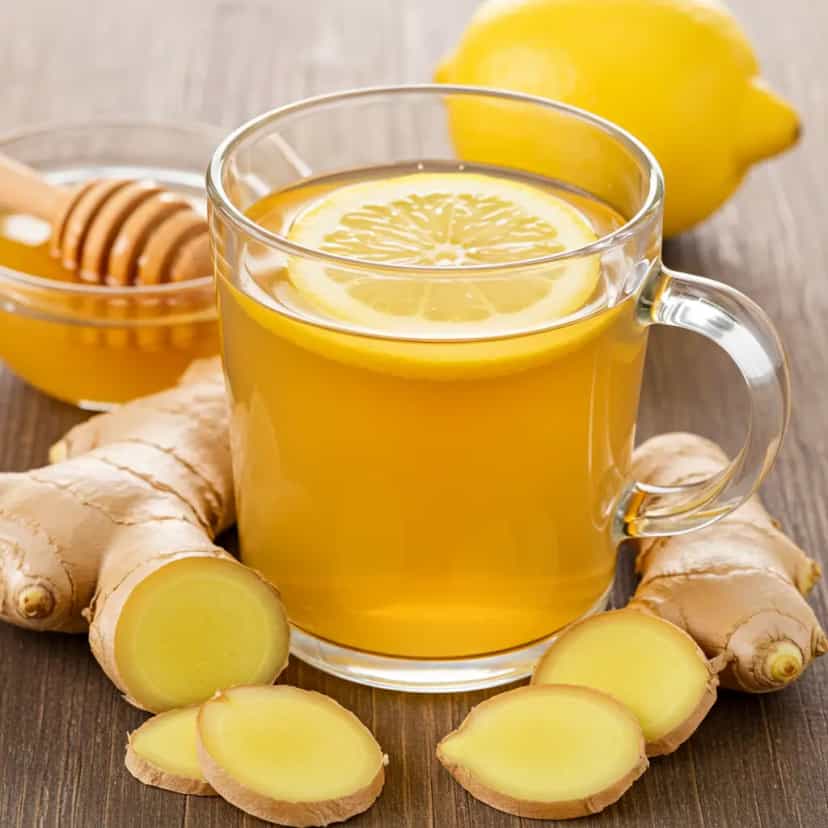 Foto deliciosa de Chá de limão com mel pronta para servir - Bebidas Quentes