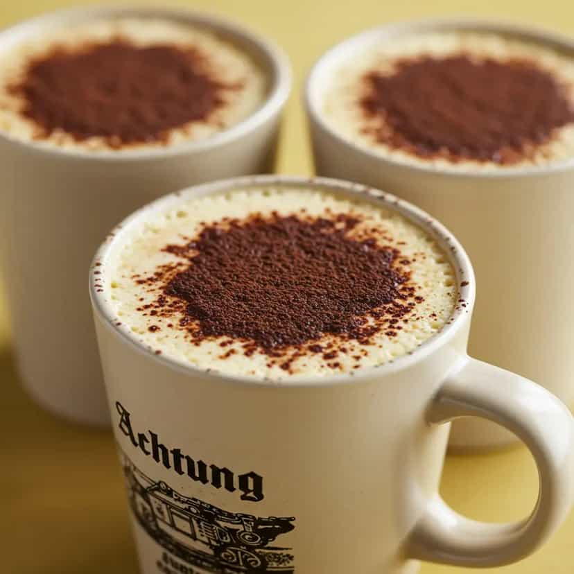 Foto deliciosa de Chocolate Quente Branco Cremoso pronta para servir - Bebidas Quentes