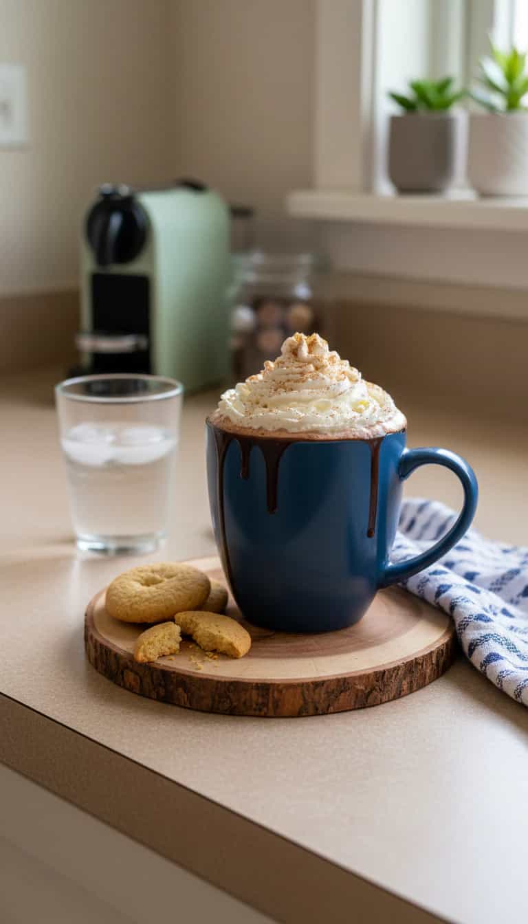 Foto deliciosa de Chocolate Quente Cremoso pronta para servir - Bebidas Quentes