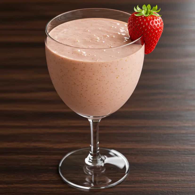 Foto deliciosa de Coquetel de Morangos Refrescante pronta para servir - Coquetéis