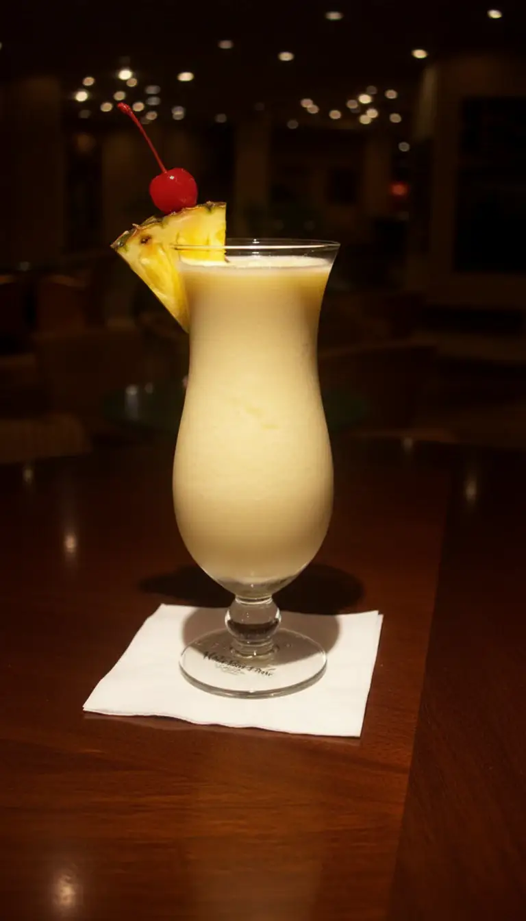 Foto deliciosa de Coquetel Piña Colada Tropical pronta para servir - Coquetéis