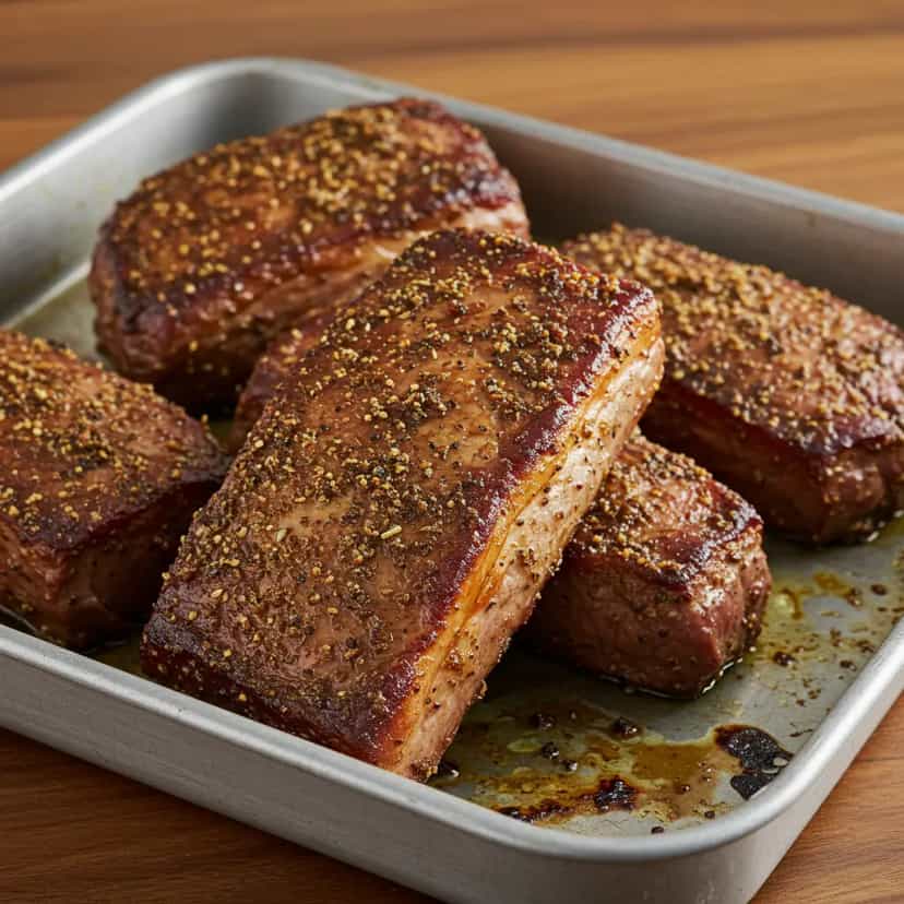 Foto deliciosa de Costela de Porco Assada ao Forno pronta para servir - Carnes & Frango