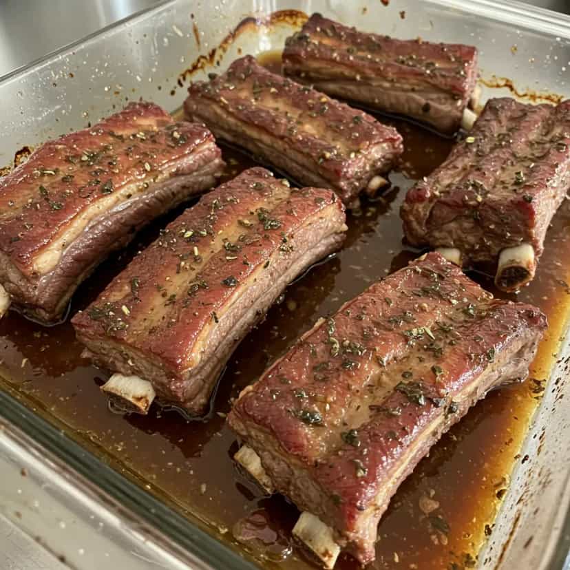 Foto deliciosa de Costelinha ao Vinho Tinto pronta para servir - Carnes & Frango