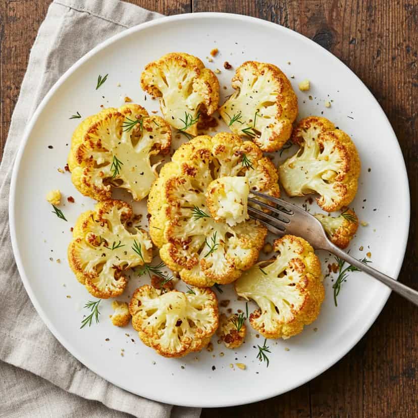 Foto deliciosa de Couve-flor Assada com Ervas pronta para servir - Almoço & Jantar