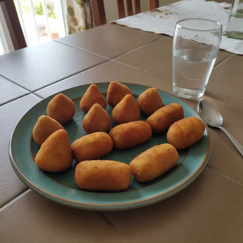 Foto deliciosa de Coxinhas de Frango Cremosas pronta para servir - Salgadinhos