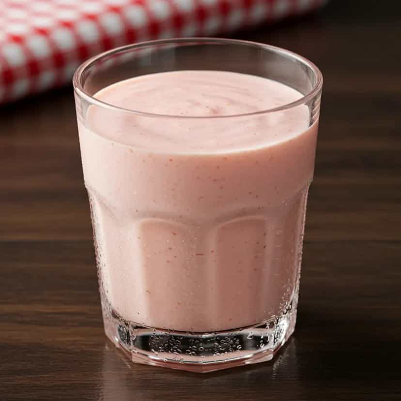 Foto deliciosa de Creme de Morango e Cidra pronta para servir - Sucos & Smoothies