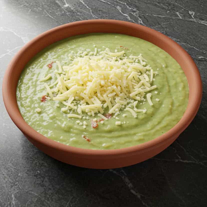 Foto deliciosa de Cremosa Sopa de Brócolis com Bacon pronta para servir - Sopas & Caldos