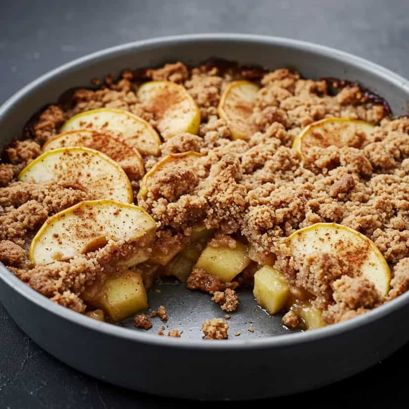 Foto deliciosa de Crumble de Maçã com Aveia pronta para servir - Outras Receitas