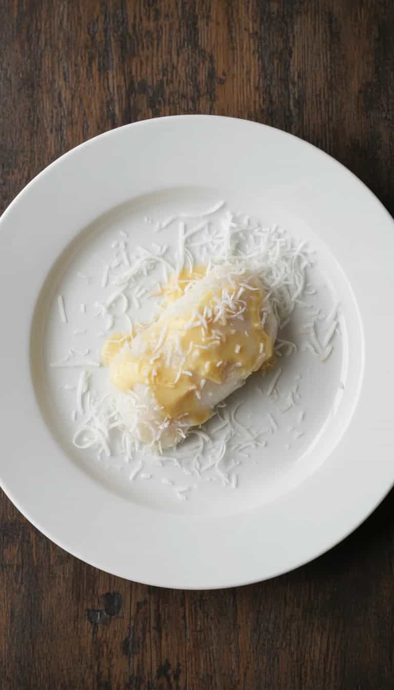 Foto deliciosa de Cuscuz Cremoso de Coco pronta para servir - Tapioca & Cuscuz