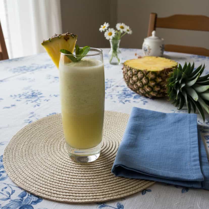 Foto deliciosa de Drink Tropical de Abacaxi pronta para servir - Coquetéis