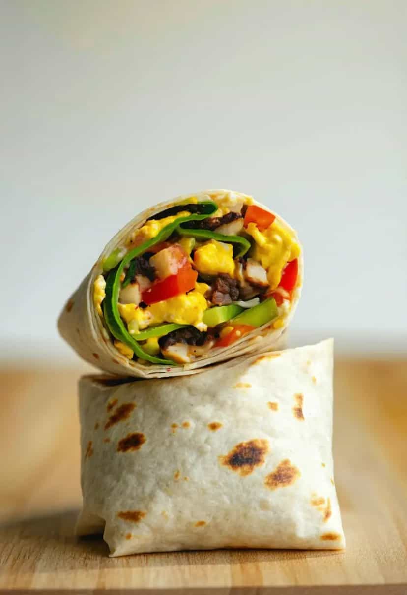 Foto deliciosa de Burrito de Café da Manhã Simples pronta para servir - Burritos & Wraps