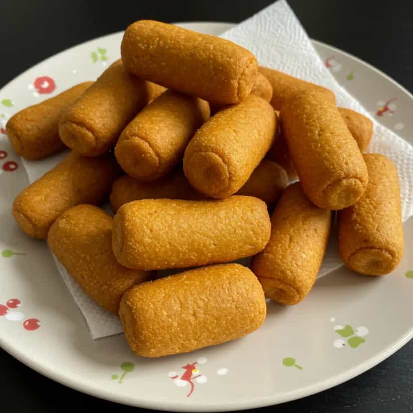 Foto deliciosa de Enroladinhos de Salsicha pronta para servir - Salgadinhos