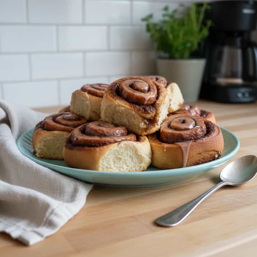 Foto deliciosa de Enrolados de canela (cinnamon rolls) pronta para servir - Outras Receitas