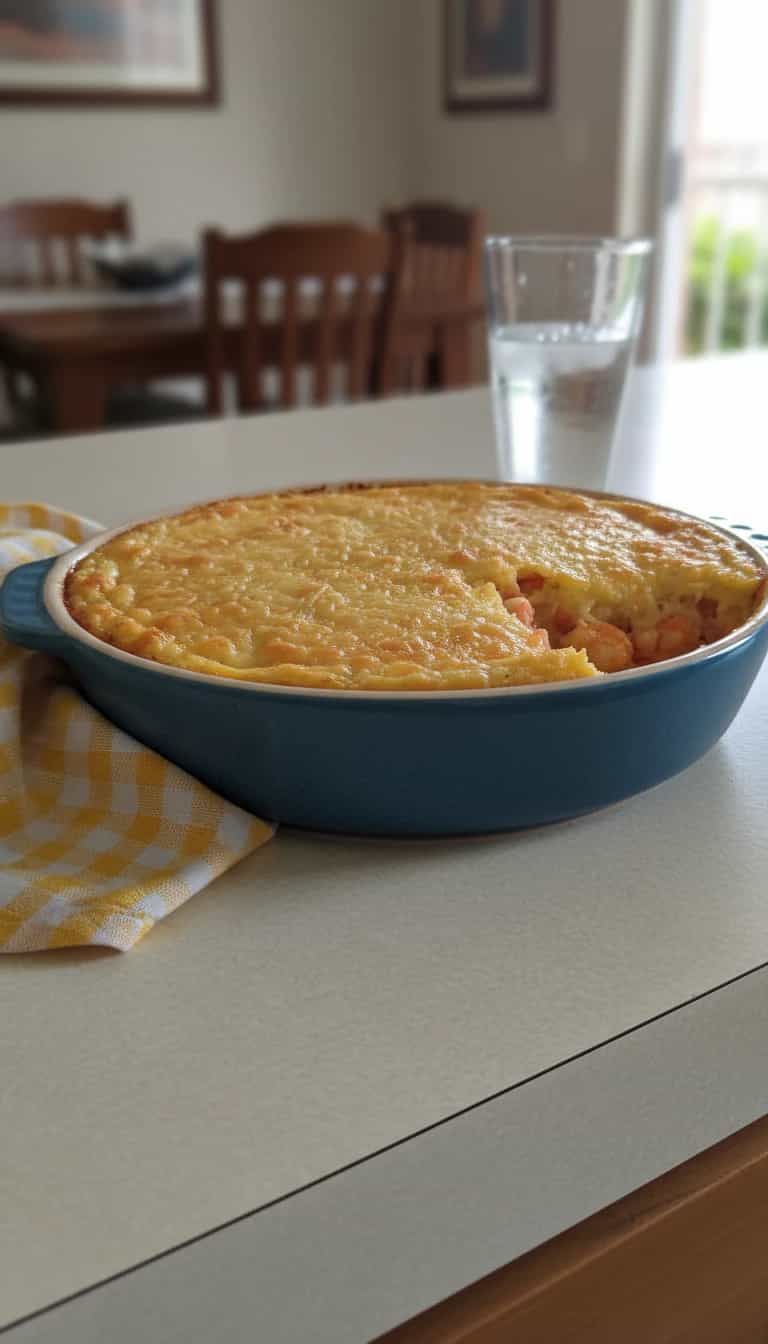 Foto deliciosa de Escondidinho de Camarão com Aipim pronta para servir - Peixes & Frutos do Mar